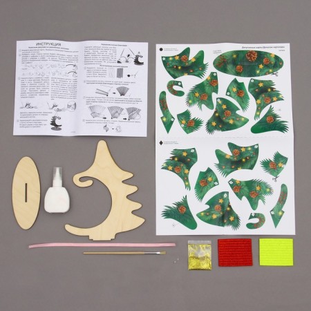 Set for creativity "Herringbone desktop. Green beauty "-1