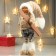 Interior doll "Boy in a beige fur jacket, with skiing in the hand" 47x12x15