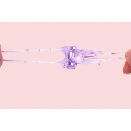 Erective vibro-ring, d = 3.5 cm, gel silicone, purple-6