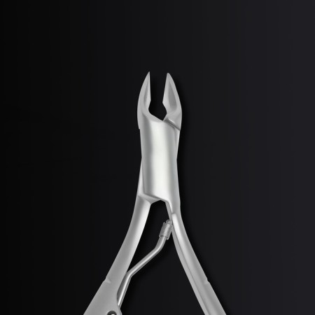 Manicure nippers for the cuticle Premium Satin, ergonomic, 9.3 cm, blade length - 7 mm, silver color-6