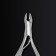 Manicure nippers for the cuticle Premium Satin, ergonomic, 9.3 cm, blade length - 7 mm, silver color