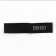 Textile strip "58-60", 5 x 1.1 cm, black color