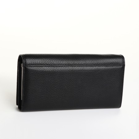 Women's wallet on a magnet, black color-1
