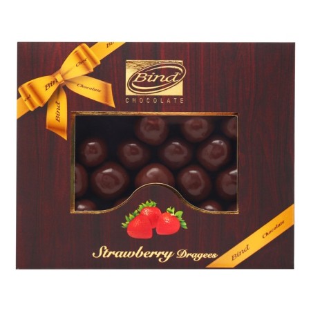 New Year. Chocolate dragee "Gift from Santa Claus and Snow Maiden", strawberries in chocolate, 100 g-3