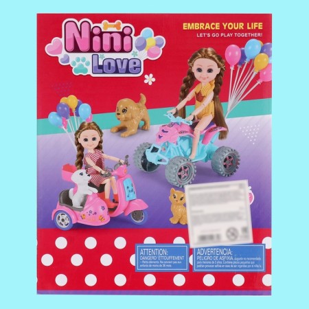 ARINA doll with a motorcycle and accessories, mix-14