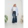 Female jeans, size 66, dark blue color