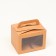 Folding box, with a window and a handle, craft, 7 x 7 x 10 cm