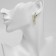 Earrings with rhinestones Xuping serenity, white color in gold