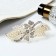 Hair hair clip "Helet" flowers leaves, 10 cm, silver-white