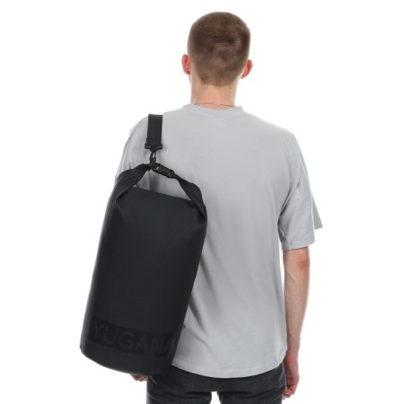 Yugana Germushka, PVC, waterproof 15 liters, reinforced, one belt, black-12