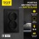 Double Tot Matte Glass, 16 A, hidden, with salary, glass, black