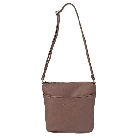 Cross-Bodi bag, lightning department, 2 outer pockets, brown color