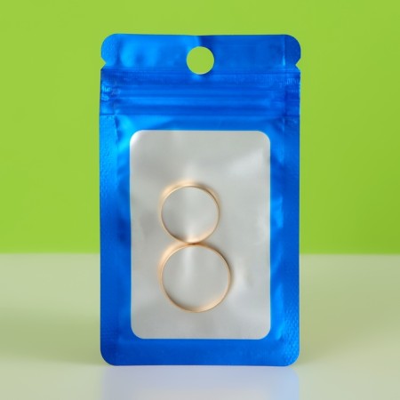 SIP-LOK package with a window, with Euroslot, blue, 9.5 x 5.5 cm