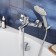 Santek Bus Bath mixer, short spout, with accessories, chrome