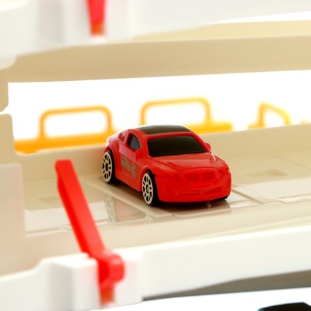 Parking "City", with an elevator, 3 levels, 4 cars, light and sound effects-6