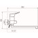 Bath mixer "RMS" SL120-006E, pour 350 mm, shower set, zinc, chromium