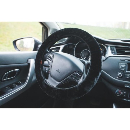 Torso steering wheel, fur, multi -size, black-1