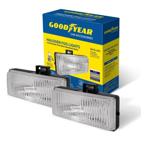 Фары противотуманные галогенные универсальные Goodyear, с лампами, GY-FL-01C, H3, 12 В, 2 шт-2