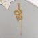 Decor for creativity "Golden-Brilliant Snake" 12.5 cm (set 6 pcs)