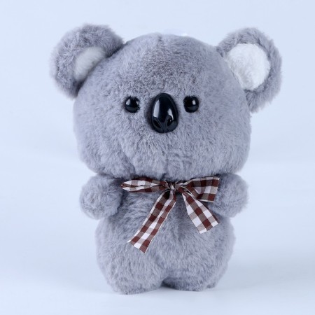 Soft toy "Koala" with a bow, 20 cm, color gray color-3