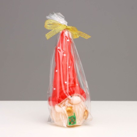 Spend of decorative "Fairytale Dwarf", 5.2x5.8x13.2 cm, red-6