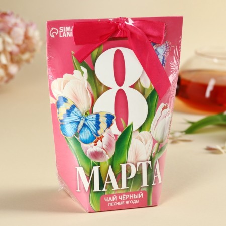 Black tea "The most beautiful flower", taste: forest berries, 100 g.-5