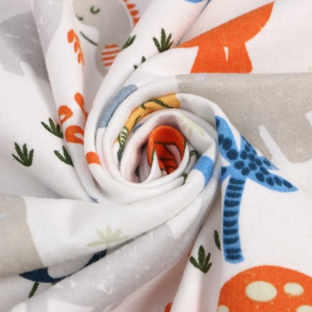Flanel dinosauric diaper, size 75x120 cm, 170 g/m, cotton 100%-1