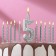 Set of candles number "5" + classic, silver, 10 cm