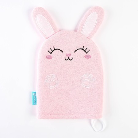 Baby washcloth for bathing "Bunny", mittens, from Mahra