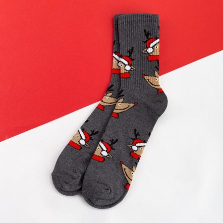 New Year's socks KAFTAN "Deer" size 41-44 (27-29 cm), color gray color-1