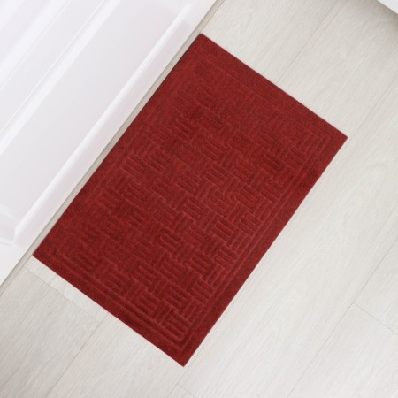 Rug giving moisture -drinking share, without edging, 38 × 58 cm, red color red-2