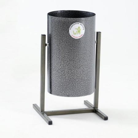 Urn street "Circle" 18 l, silver, tank 0.5 mm, 54 x 31 x 31 cm