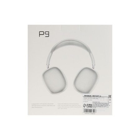 Wireless headphones P9, invoices, BT 5.0, microphone, jack 3.5 mm, 150 mAh, gray-8