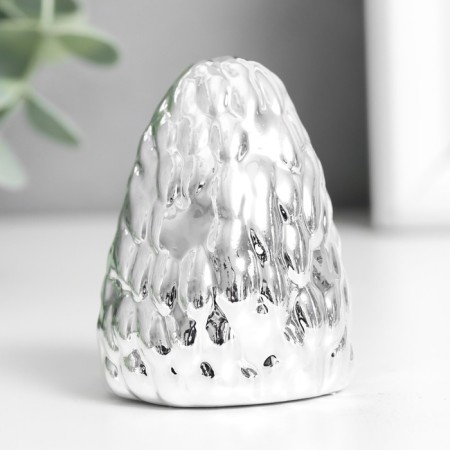 Souvenir Ceramics "Hedgehog" silver 5x4.5x6.7 cm-3