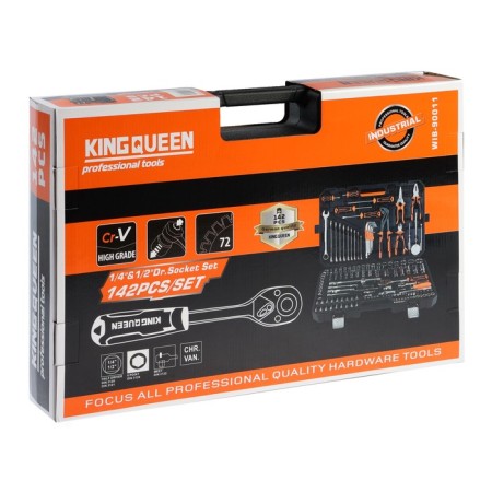 Set of instruments Universal Kingqueen Wib-90011, 72 tooth, 1/2 1/4 ", 142 subjects-3