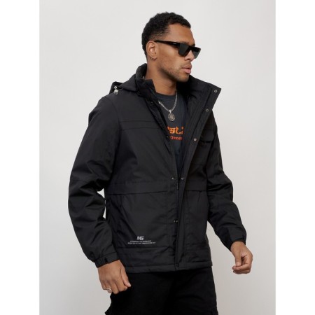 Sports male jacket, size 52, black color-6