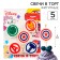 Candle for the cake "Happy Birthday!", 5 pieces, Avengers