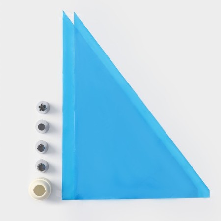 Confectionery set, 7 objects: 2 bags, 4 nozzles d = 2.5 cm, adapter-1