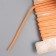 Braid decorative cord "suede light orange" winding 3 m width 0.2 cm