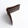 Male purse without fastening, department for cards, coins, brown color
