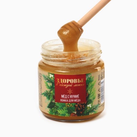 New Year! Honey and spoon "Health in each spoon", 240 grams-4