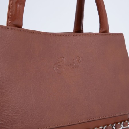 Olivi-tout bag on lightning, brown color-3