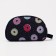 Cosmetic bag, 2 parts on zippers, black color