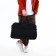 Road bag with lightning, external pocket, long belt, black color