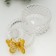 Casket glass "Golden butterfly" transparent 10x8.5x8.5 cm