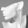 Hanging earrings with the ode "Odyssey" Ellipse, white color in silver