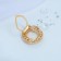 Pearl Circle clamp for the scarf, white color in gold