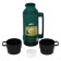 Thermos 1 l, with a glass flask, 2 circles, 13.5 x 32 cm, green
