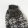 Women's woolen hetras "White snowflake", dark gray color
