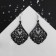 Earrings hanging "Shelest" Eastern drop, openwork, sparkle, black color, 7.5 cm